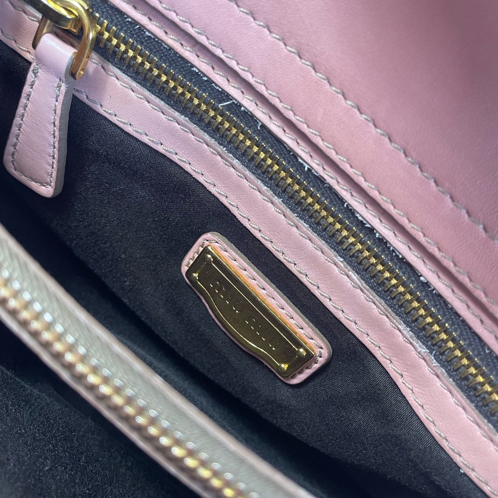 miu miu blush pink satchel bag | miu miu madras leather two way shoulder bag - Picture 10 of 14